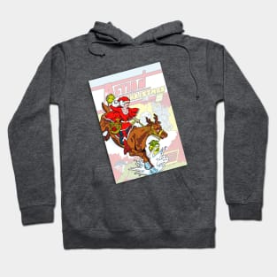 Super Lady Santa Action Christmas Comic Hoodie